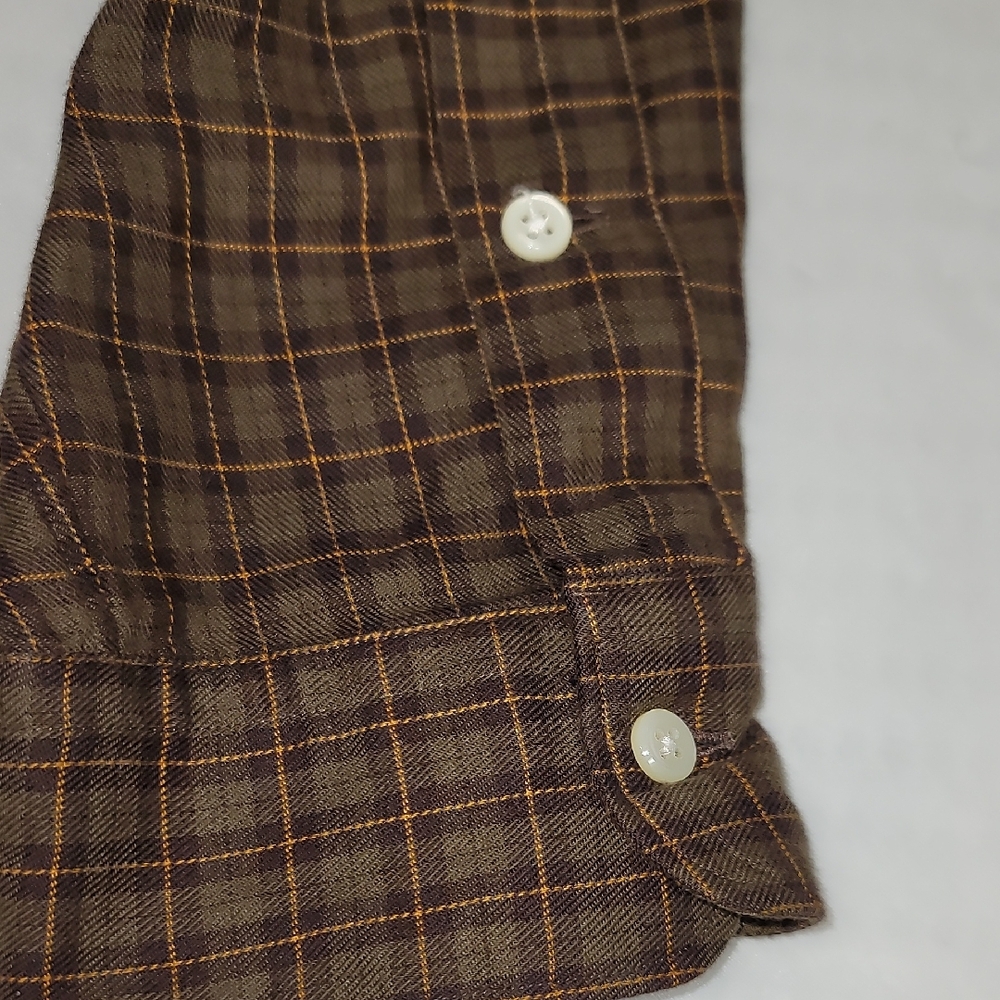 Ralph Lauren Orange Brown Casual Button Down Shirt - Picture 12 of 14
